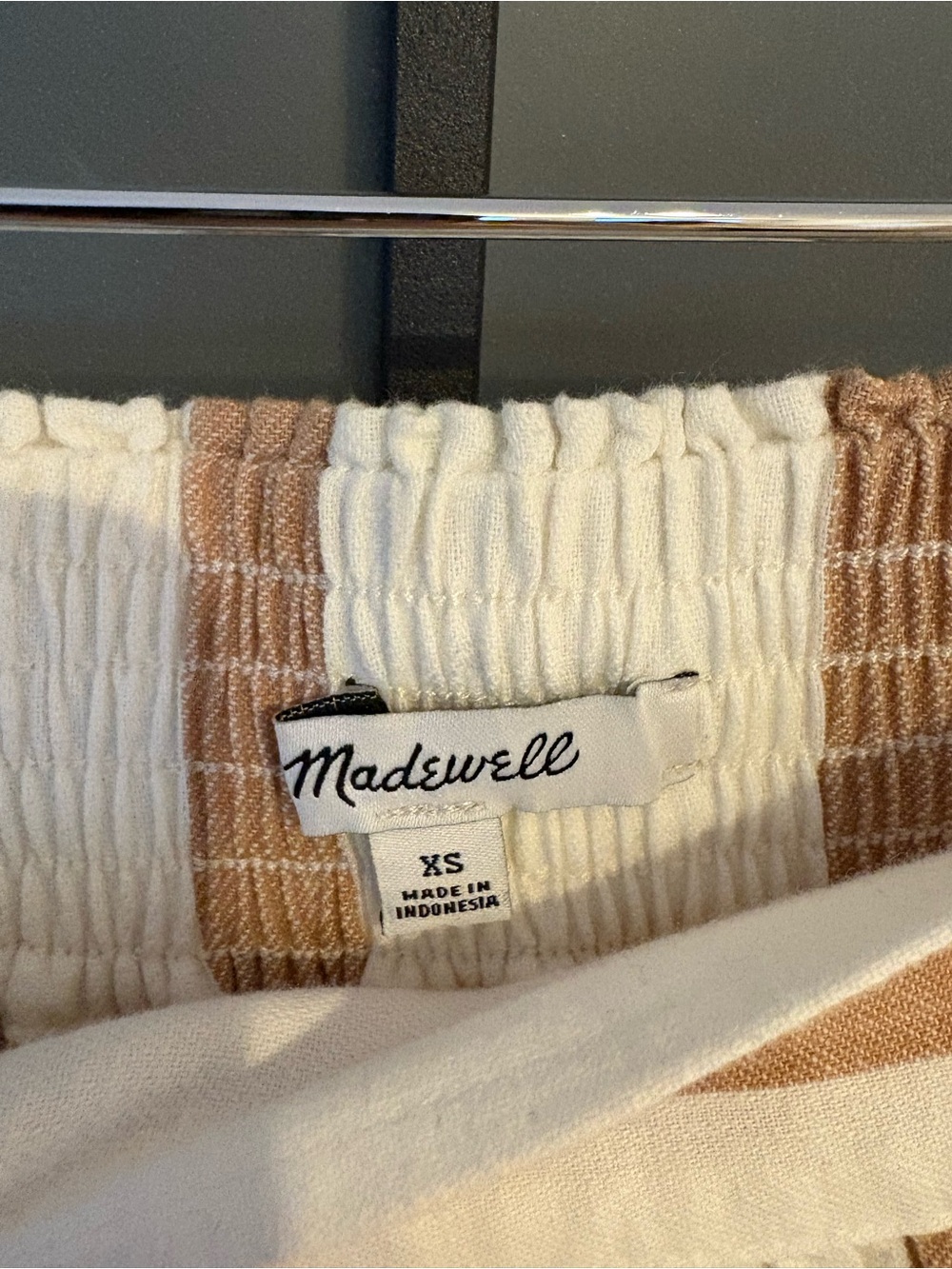 Madewell Striped Tiered Maxi Skirt in Cream and Tan - Picture 3 of 6